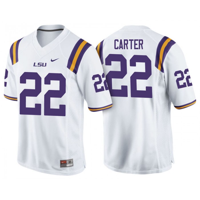 Male Tory Carter LSU Tigers White College Footbal Alumni NFL Player Jersey
