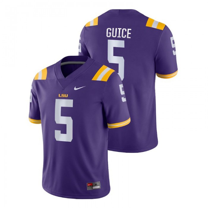 Derrius Guice For Men LSU Tigers Purple Game College Football Jersey