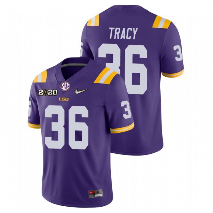 Cole Tracy LSU Tigers College Football Purple Game Jersey