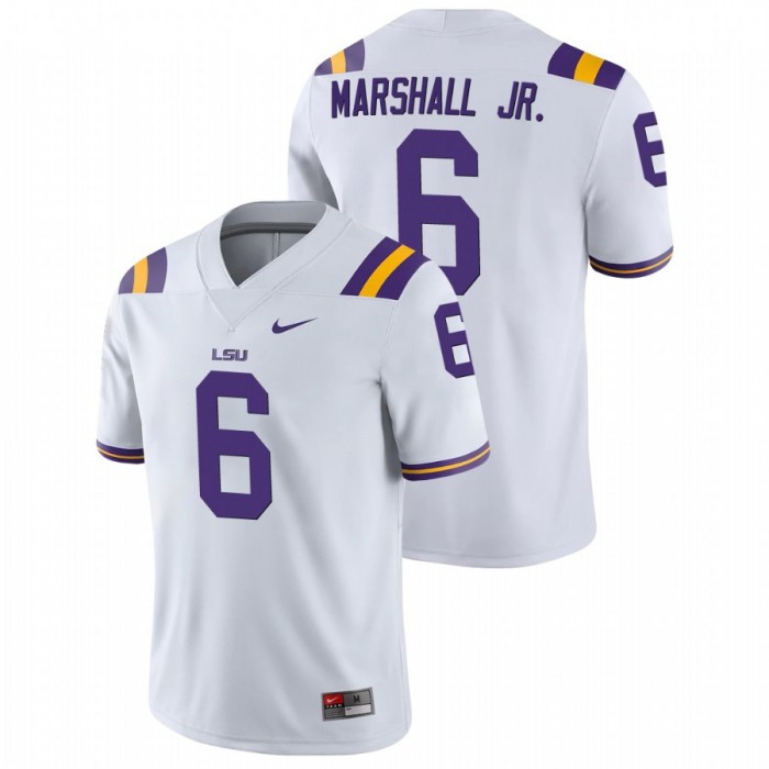 Terrace Marshall Jr. LSU Tigers College Football White Game Jersey
