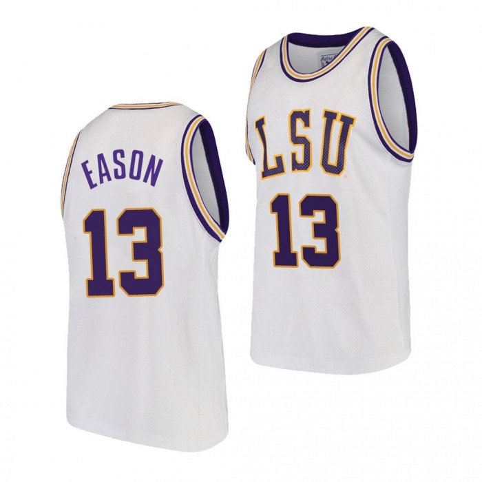 Tari Eason Jersey LSU Tigers College Basketball 2021 Transfer Jersey-White