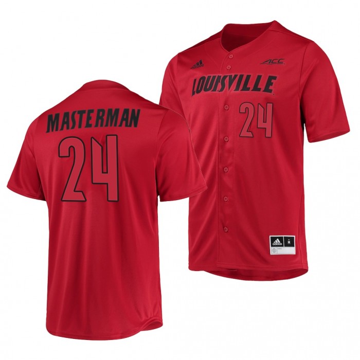 Louisville Cardinals Cameron Masterman 2022 College Baseball Button-Up Red #24 Jersey