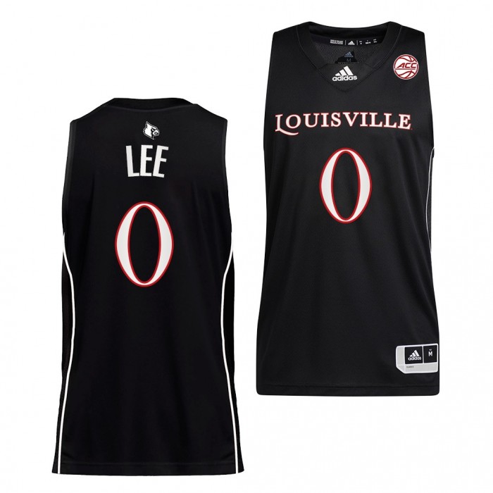 Louisville Cardinals Damion Lee #0 Black College Basketball Uniform Alumni Jersey