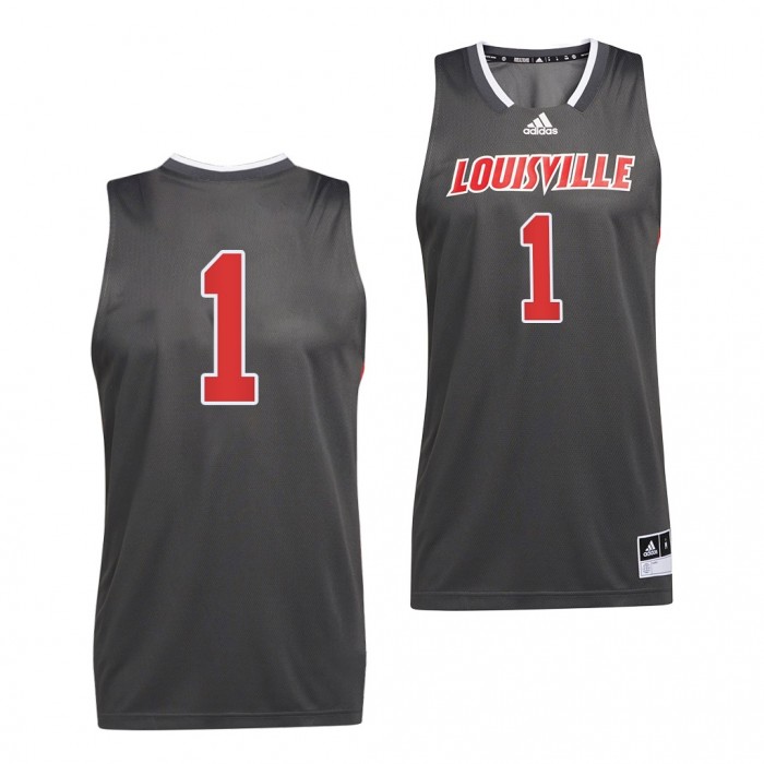 #1 Louisville Cardinals 2022 Reverse Retro College Basketball Grey Jersey
