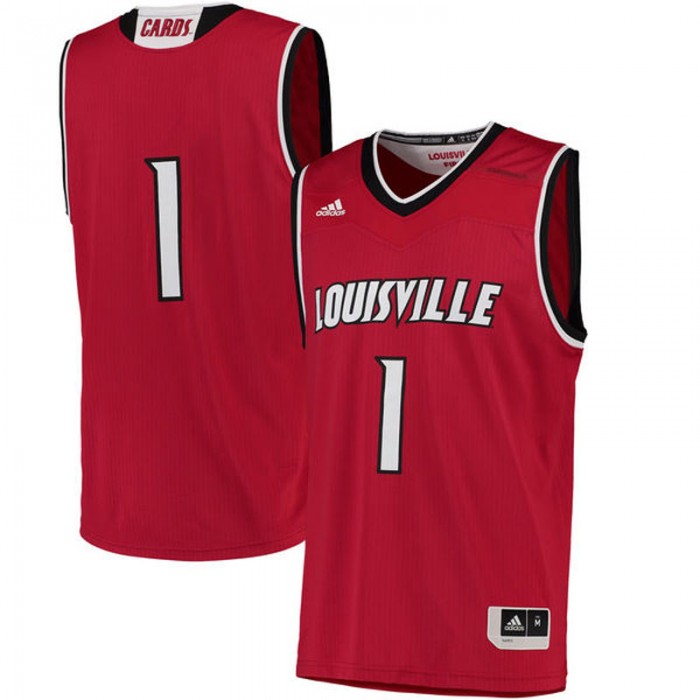 Louisville Cardinals #1 Red Basketball For Men Jersey