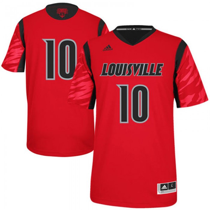 Louisville Cardinals #10 Red Basketball For Men Jersey