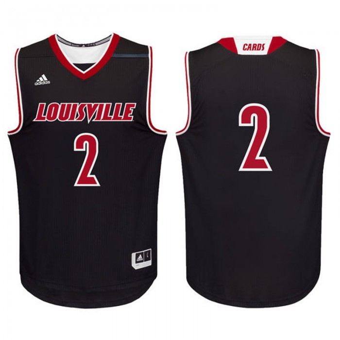 Louisville Cardinals #2 Black Basketball For Men Jersey