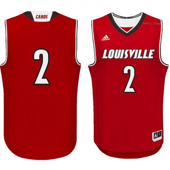 Louisville Cardinals #2 Red Basketball For Men Jersey
