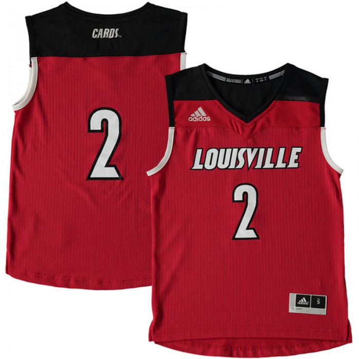Louisville Cardinals #2 Red Basketball Youth Jersey