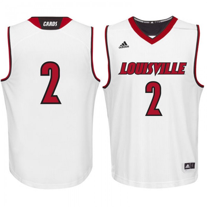 Louisville Cardinals #2 White Basketball For Men Jersey