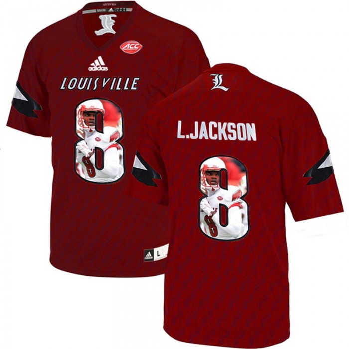 Louisville Cardinals Lamar Johnson Cardinals NCAA Football Premier Jersey Printing Player Portrait