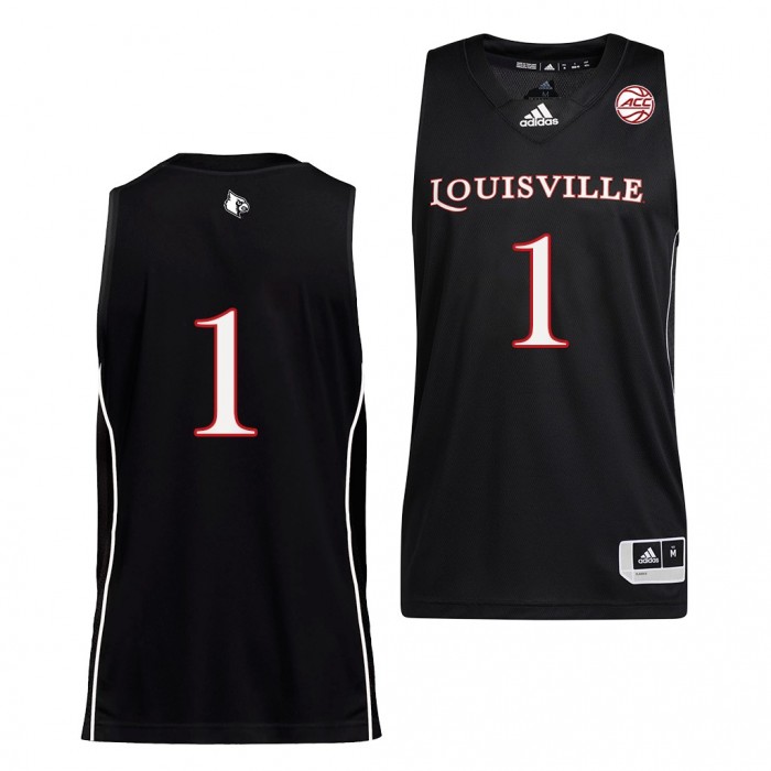 Louisville Cardinals #1 Black College Basketball Uniform 2022 Jersey