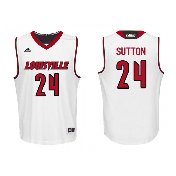 Dwayne Sutton White College Basketball Louisville Cardinals Jersey