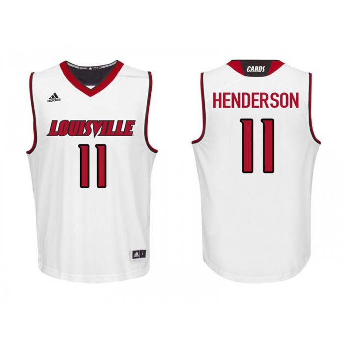 Jay Henderson White College Basketball Louisville Cardinals Jersey