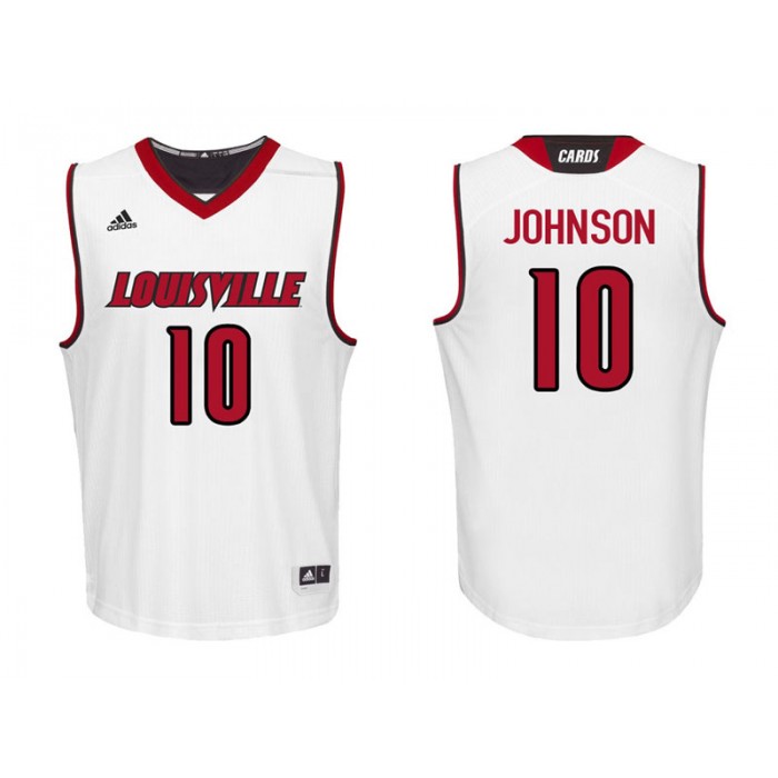 Jaylen Johnson White College Basketball Louisville Cardinals Jersey
