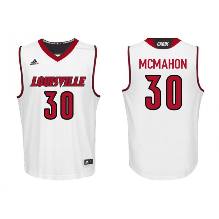 Ryan McMahon White College Basketball Louisville Cardinals Jersey