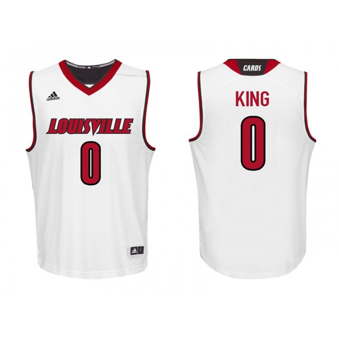 V.J. King White College Basketball Louisville Cardinals Jersey