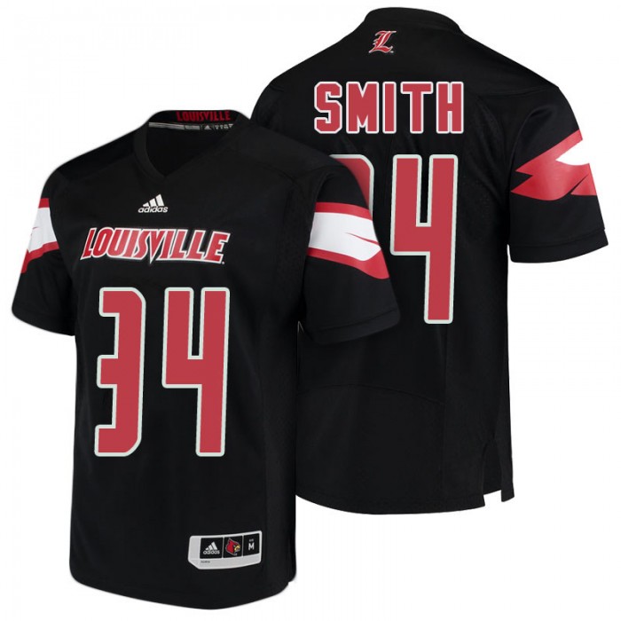 Male Jeremy Smith Louisville Cardinals Black 2018 Season College Football Player Jersey
