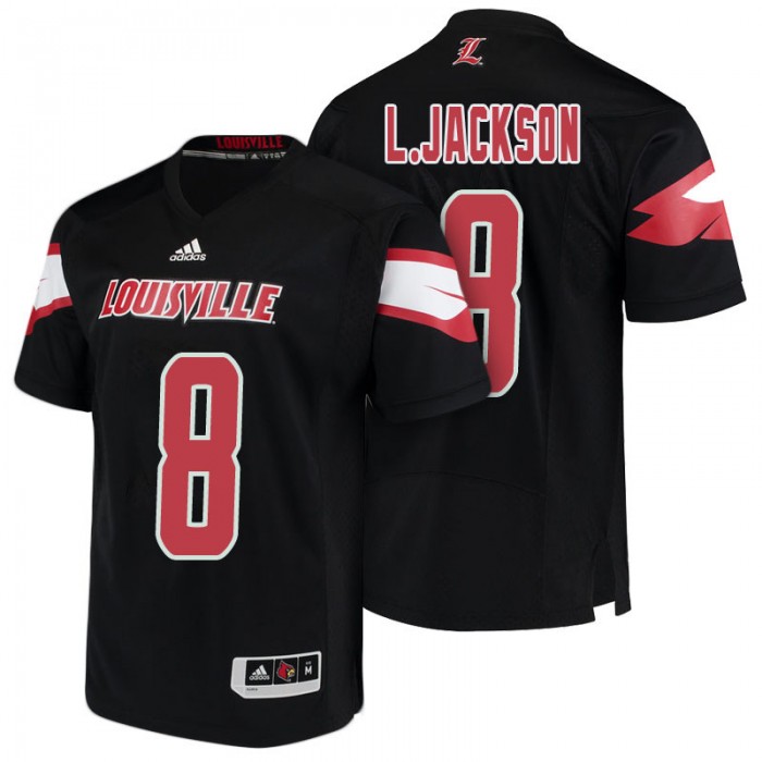 Male Lamar Jackson Louisville Cardinals Black 2018 Season College Football Player Jersey