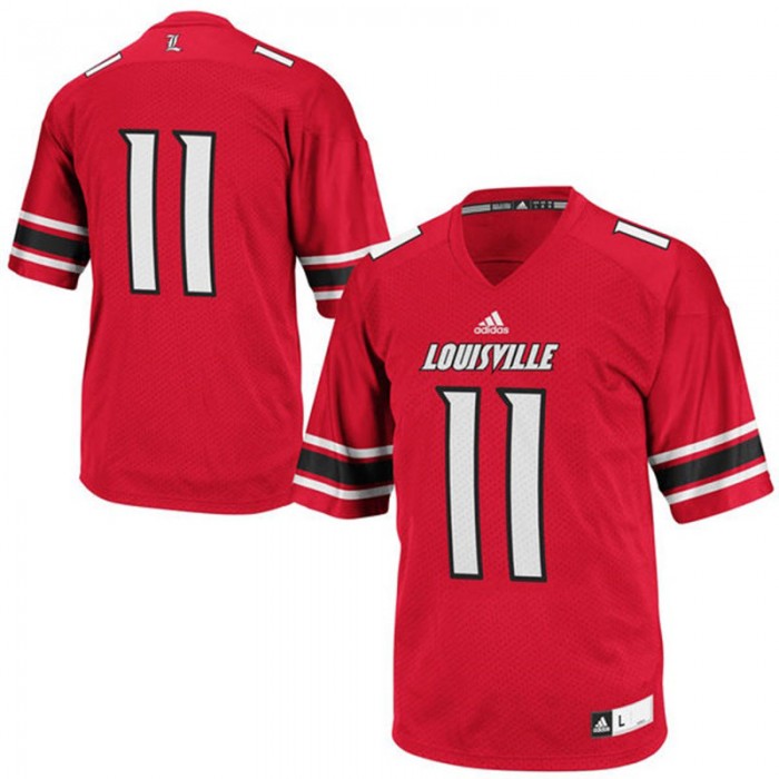 Male Louisville Cardinals #11 Red Premier Master College Football Jersey