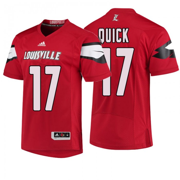 Male James Quick Louisville Cardinals Red 2018 Season College Football Player Jersey