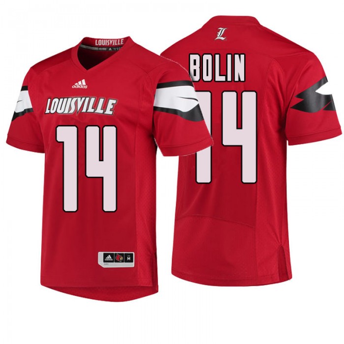 Male Kyle Bolin Louisville Cardinals Red 2018 Season College Football Player Jersey