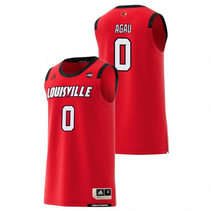 Louisville Cardinals College Basketball Red Akoy Agau Replica Jersey For Men