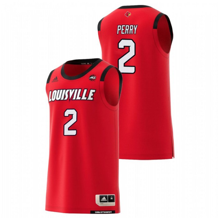 Louisville Cardinals College Basketball Red Darius Perry Replica Jersey For Men