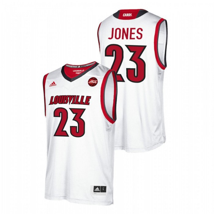 Louisville Cardinals Jazmine Jones Replica White Jersey For Men