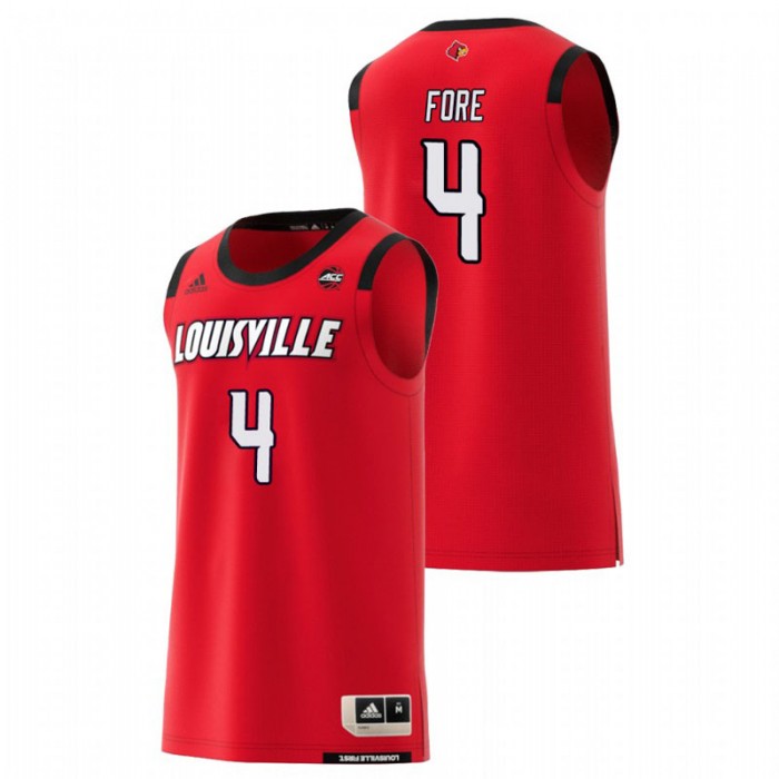 Louisville Cardinals College Basketball Red Khwan Fore Replica Jersey For Men