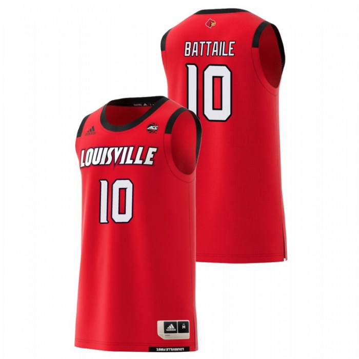 Louisville Cardinals College Basketball Red Wyatt Battaile Replica Jersey For Men