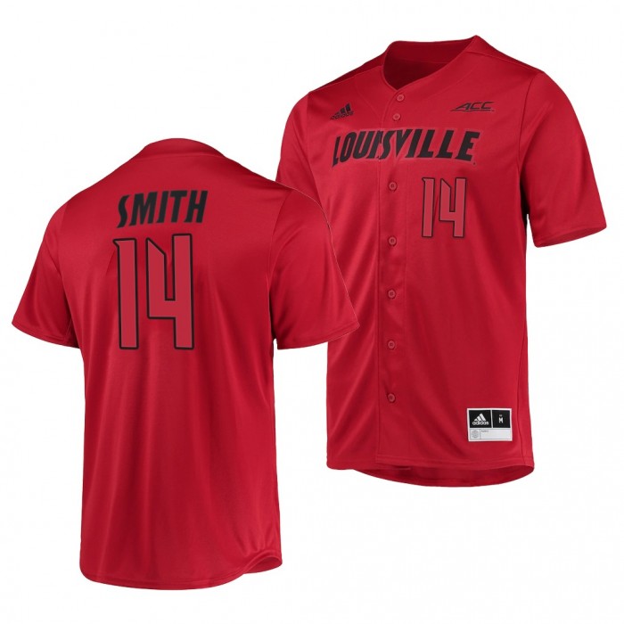 Louisville Cardinals Noah Smith 2022 College Baseball Button-Up Red #14 Jersey