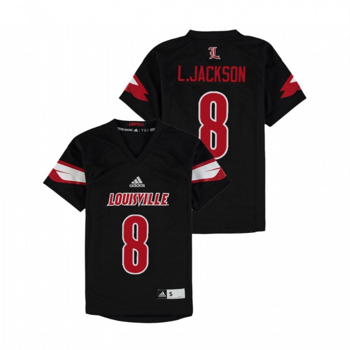 Lamar Jackson Louisville Cardinals College Football Black Jersey