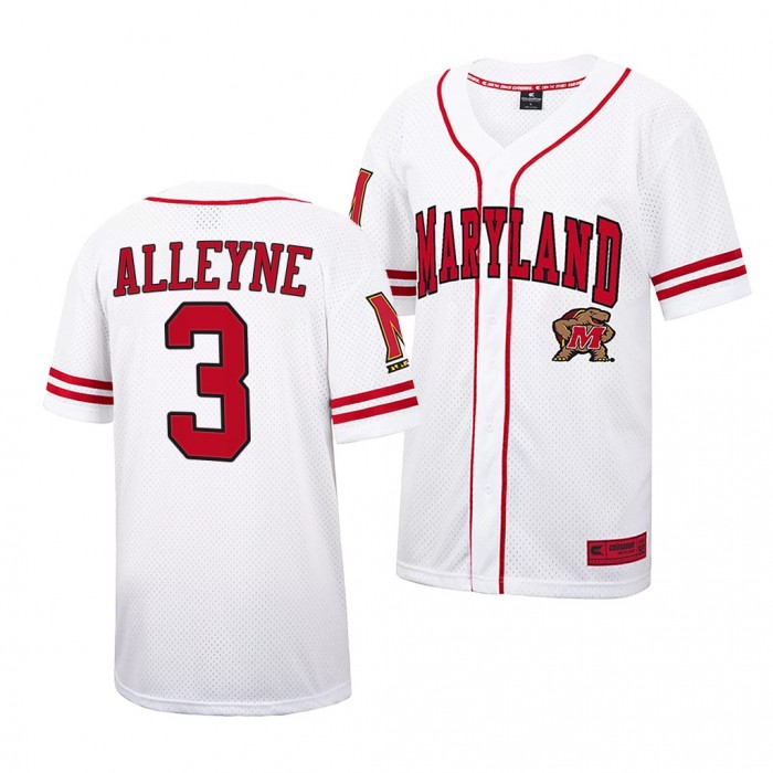 Chris Alleyne Maryland Terrapins 2022 College Baseball Men Jersey-White