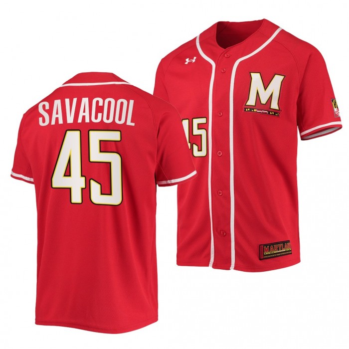 Jason Savacool Maryland Terrapins #45 Red College Baseball Jersey