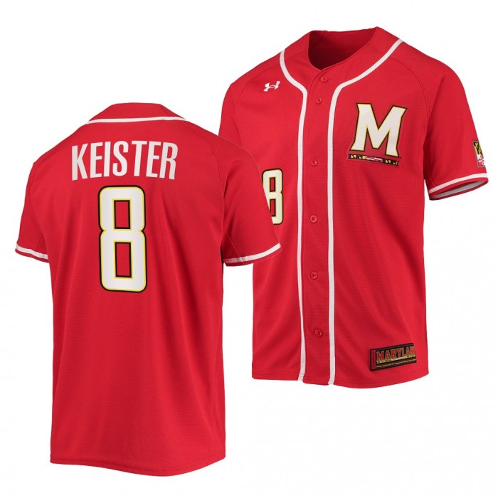 Maryland Terrapins Red College Baseball Kevin Keister Men Jersey