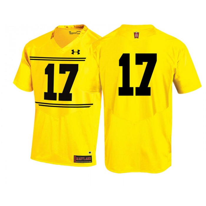 #17 Male Maryland Terrapins Gold Team 125th Anniversary Football Jersey