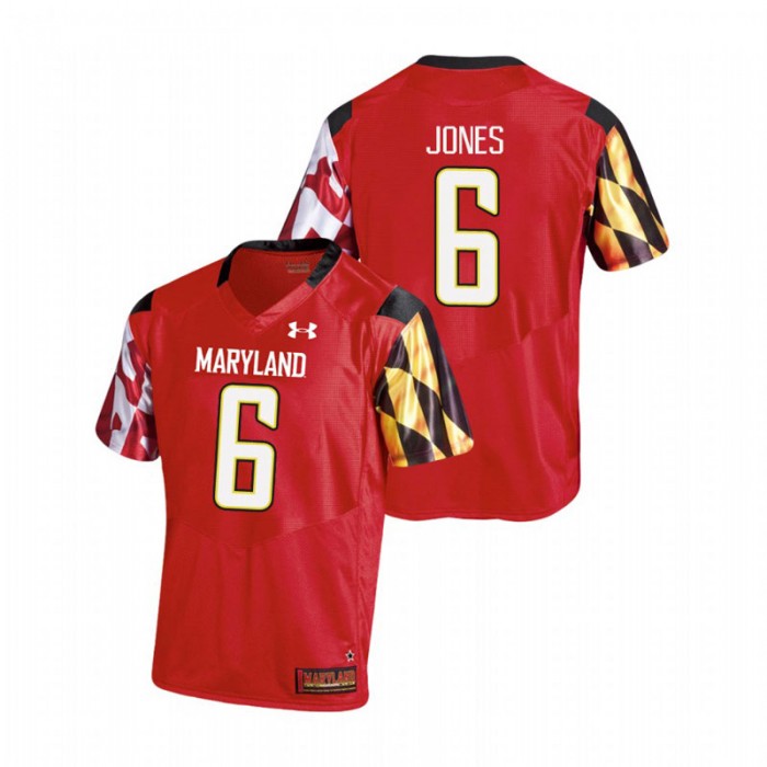 Jeshaun Jones For Men Maryland Terrapins Red College Football Replica Jersey