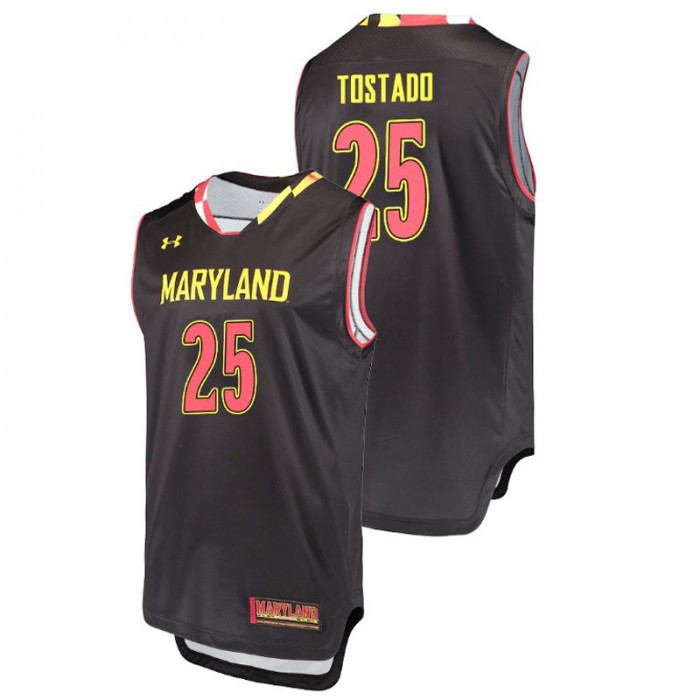 Maryland Terrapins College Basketball Black Alex Tostado Replica Jersey