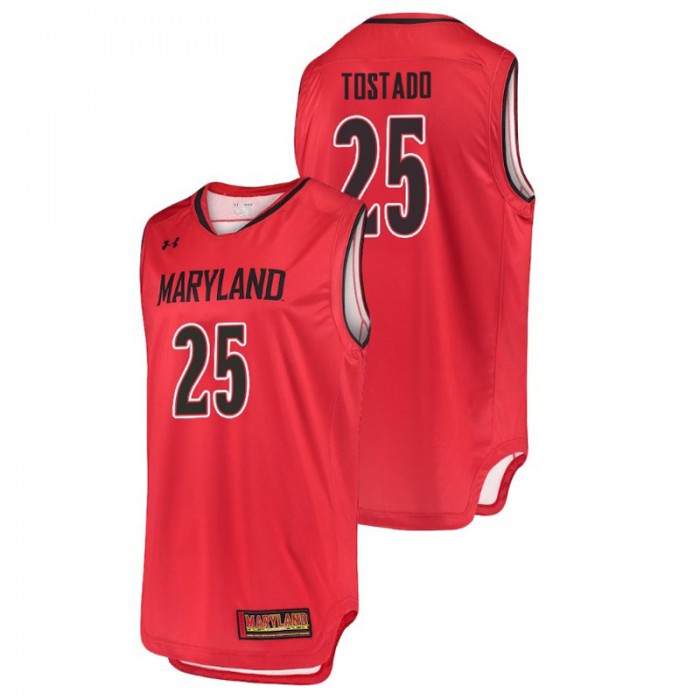 Maryland Terrapins College Basketball Red Alex Tostado Replica Jersey