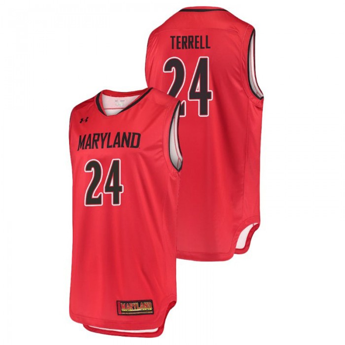 Maryland Terrapins College Basketball Red Andrew Terrell Replica Jersey