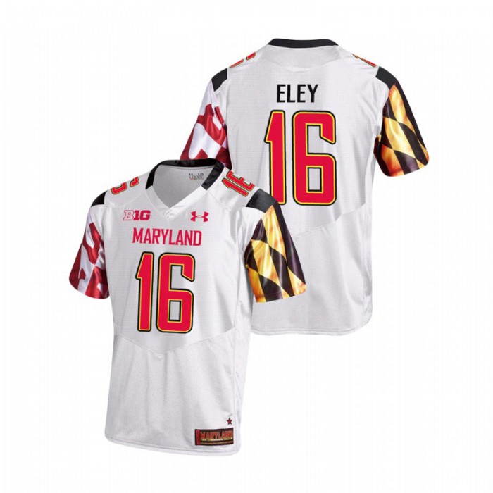 Ayinde Eley Maryland Terrapins College Football White Game Jersey