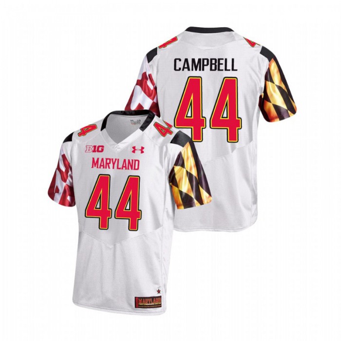 Chance Campbell Maryland Terrapins College Football White Game Jersey