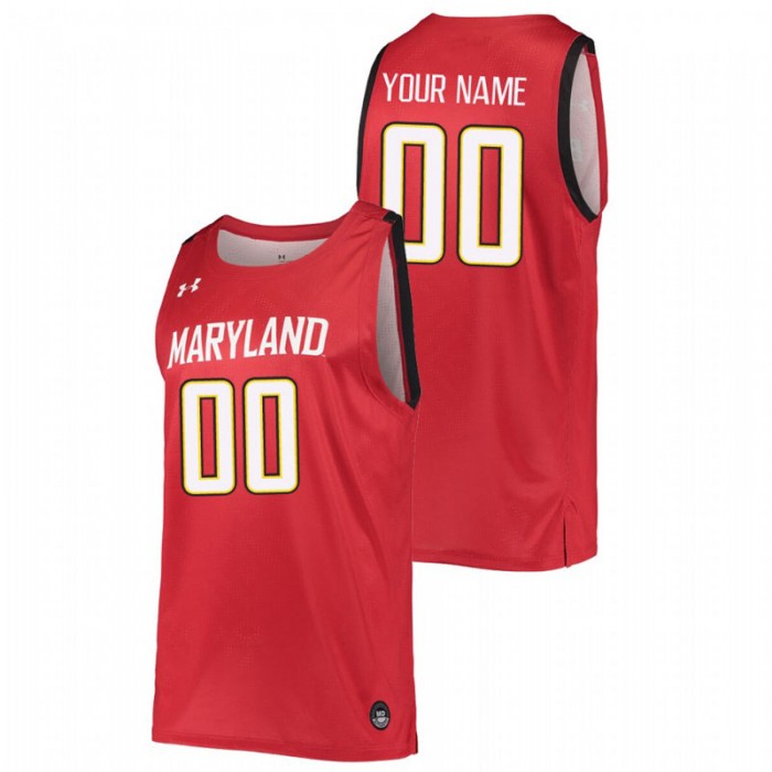 Maryland Terrapins Custom Jersey College Basketball Red Replica For Men