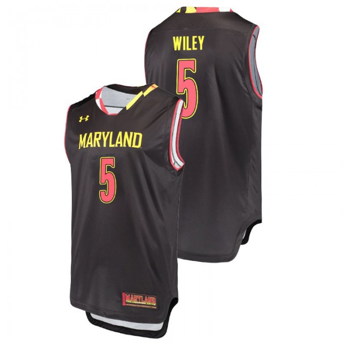 Maryland Terrapins College Basketball Black Dion Wiley Replica Jersey
