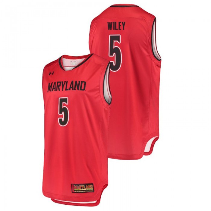 Maryland Terrapins College Basketball Red Dion Wiley Replica Jersey
