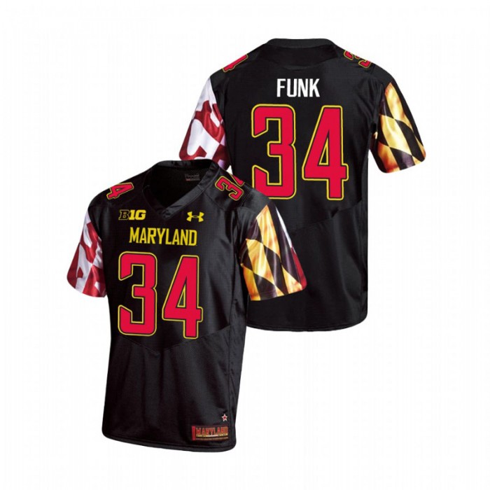 Jake Funk Maryland Terrapins Replica Black College Football Jersey