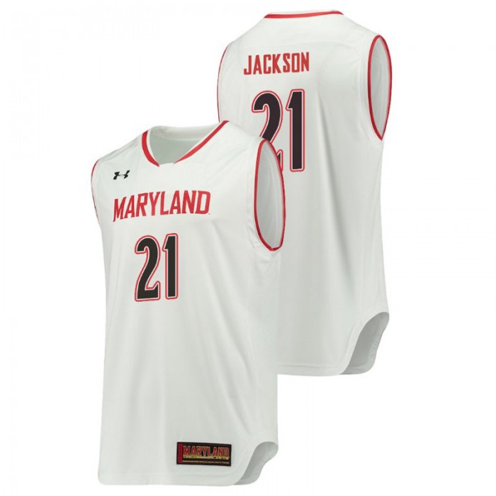 Maryland Terrapins College Basketball White Justin Jackson Replica Jersey