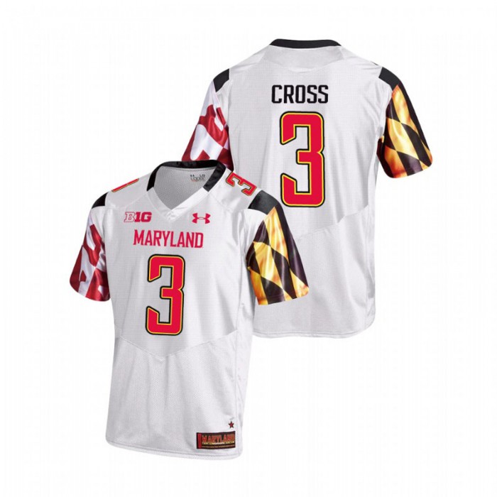 Nick Cross Maryland Terrapins College Football White Game Jersey