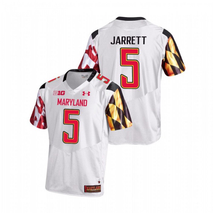 Rakim Jarrett Maryland Terrapins College Football White Game Jersey